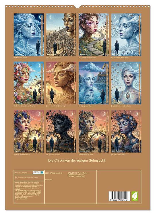 Produktbild: Die Chroniken der ewigen Sehnsucht (hochwertiger Premium Wandkalender 2027 DIN A2 hoch), Kunstdruck in Hochglanz
