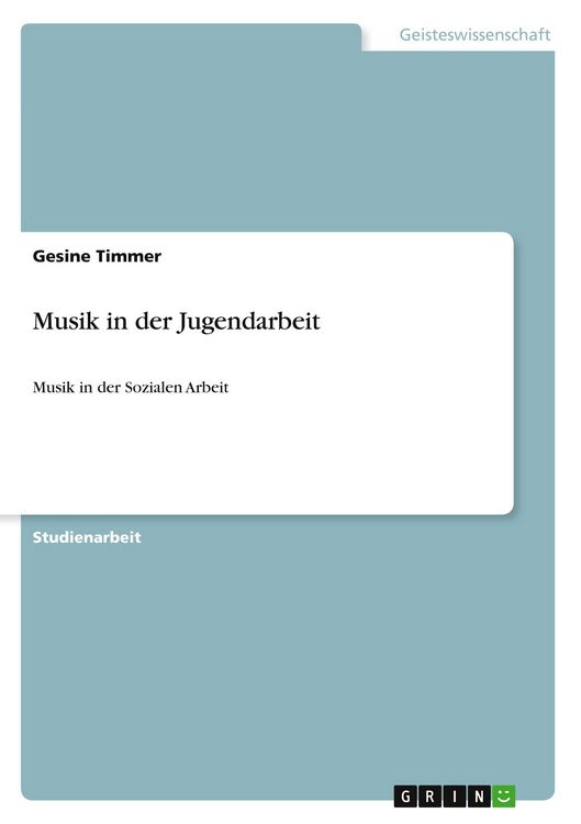 Produktbild: Musik in der Jugendarbeit