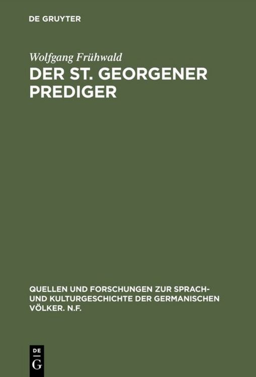 Produktbild: Der St. Georgener Prediger