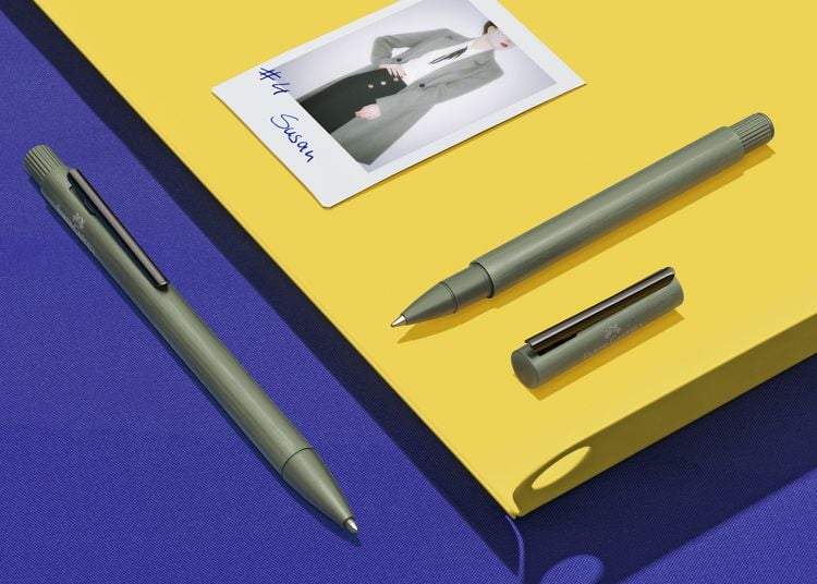 Produktbild: Faber-Castell F&uuml;ller Neo Slim Aluminium, olivgr&uuml;n, M