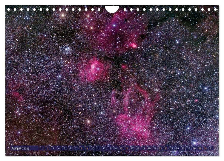 Produktbild: Galaxien, Sterne und Nebel: Leuchten aus dem All (Wandkalender 2026 DIN A4 quer), CALVENDO Monatskalender