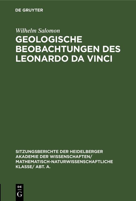 Produktbild: Geologische Beobachtungen des Leonardo da Vinci