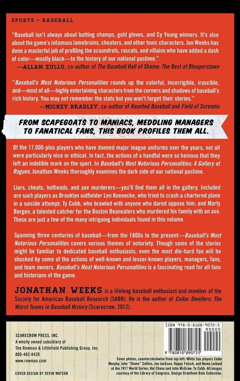 Produktbild: Baseball's Most Notorious Personalities