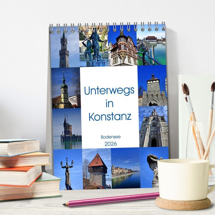 Produktbild: Unterwegs in Konstanz (Tischkalender 2026 DIN A5 hoch), CALVENDO Monatskalender