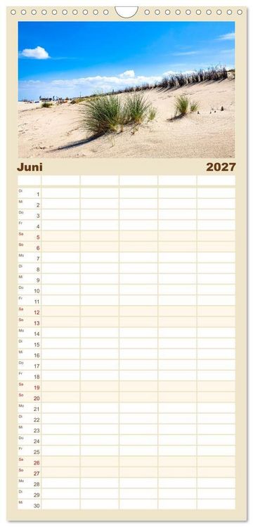 Produktbild: Familienplaner 2027 - NORDERNEY - Meine Liebe zur Nordseeinsel mit 5 Spalten (Wandkalender, 21 x 45 cm) CALVENDO