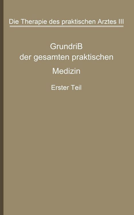 Produktbild: Die Therapie des praktischen Arztes