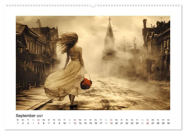 Produktbild: EIN HAUCH ROT (hochwertiger Premium Wandkalender 2027 DIN A2 quer), Kunstdruck in Hochglanz