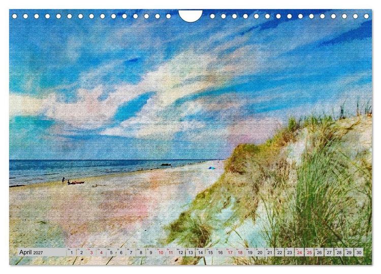 Produktbild: D&auml;nemark - Sch&ouml;nheiten J&uuml;tlands in feinen Aquarellfarben (Wandkalender 2027 DIN A4 quer), CALVENDO Monatskalender