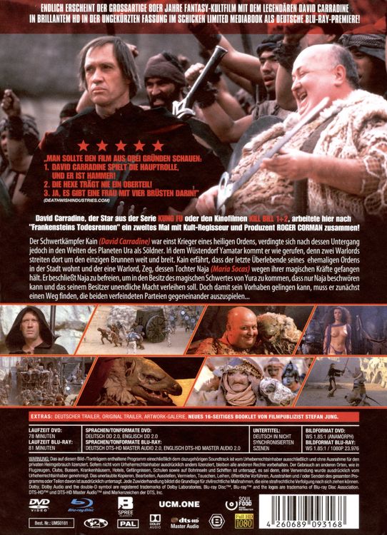 Produktbild: Der Krieger und die Hexe - Uncut Limited Mediabook (in HD neu abgetastet, Blu-ray+DVD+Booklet)