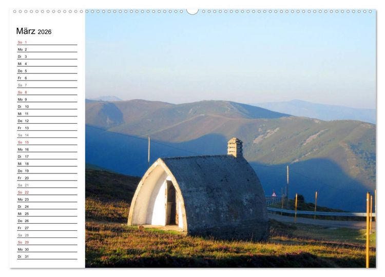 Produktbild: Jakobsweg - Camino Primitivo (hochwertiger Premium Wandkalender 2026 DIN A2 quer), Kunstdruck in Hochglanz