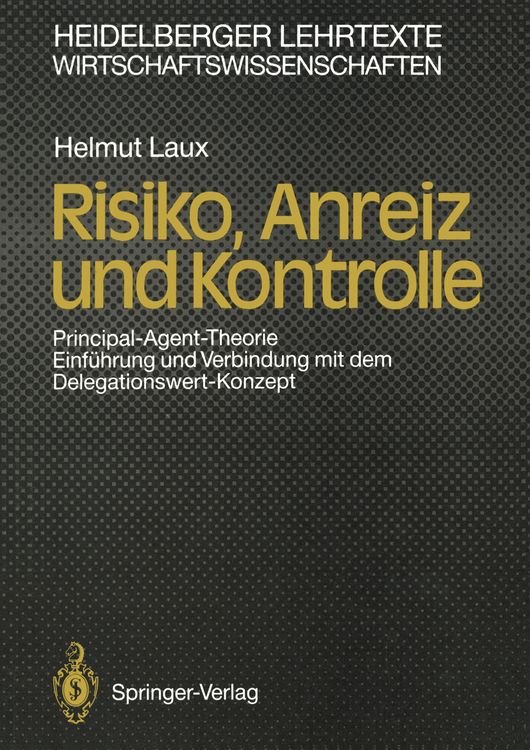 Produktbild: Risiko, Anreiz und Kontrolle
