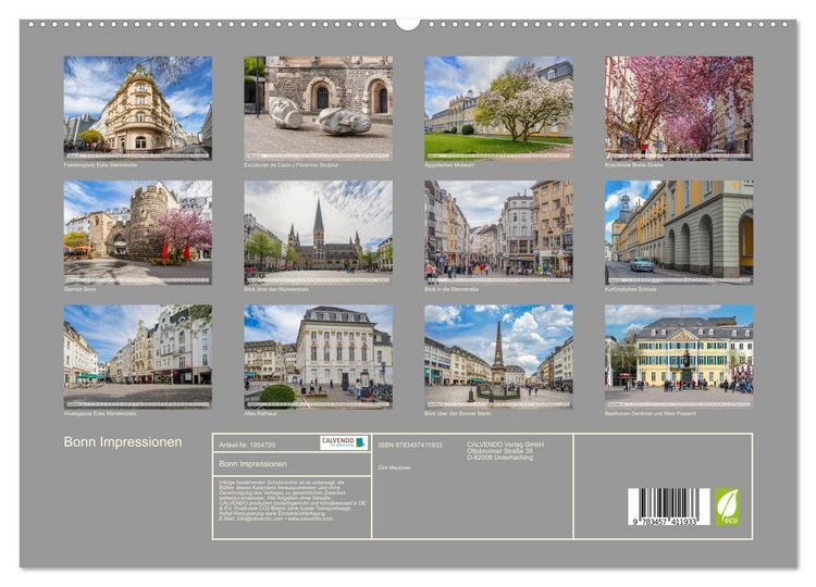 Produktbild: Bonn Impressionen (hochwertiger Premium Wandkalender 2026 DIN A2 quer), Kunstdruck in Hochglanz
