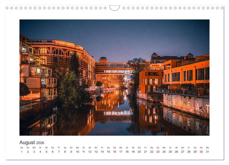 Produktbild: Leipzig bei Nacht (Wandkalender 2026 DIN A3 quer), CALVENDO Monatskalender