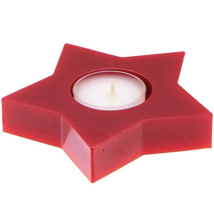 Produktbild: Silikon Gie&szlig;form Teelichthalter Stern, 11,5 x 11 x 2 cm / Au&szlig;enma&szlig; Silikonform 12,4 x 12,4 x 2,2 cm