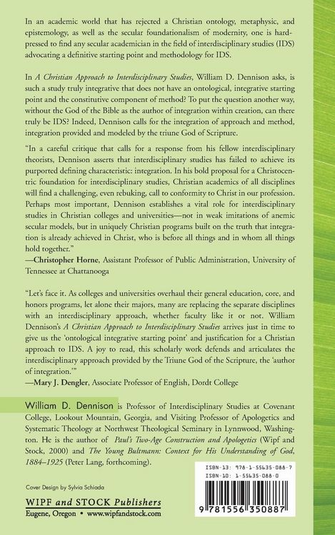 Produktbild: A Christian Approach to Interdisciplinary Studies