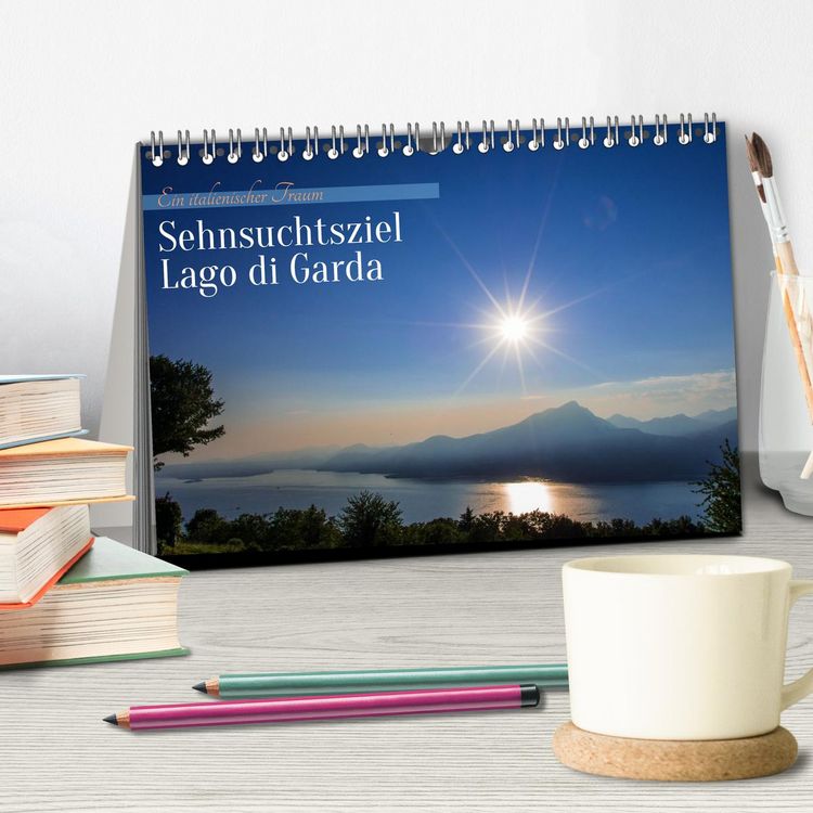 Produktbild: Sehnsuchtsziel Lago di Garda (Tischkalender 2026 DIN A5 quer), CALVENDO Monatskalender