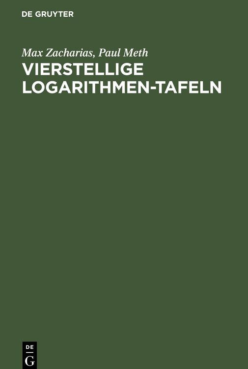 Produktbild: Vierstellige Logarithmen-Tafeln