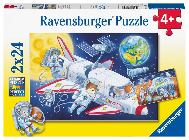 Produktbild: Kinderpuzzle 2x24 Teile - Reise durch den Weltraum
