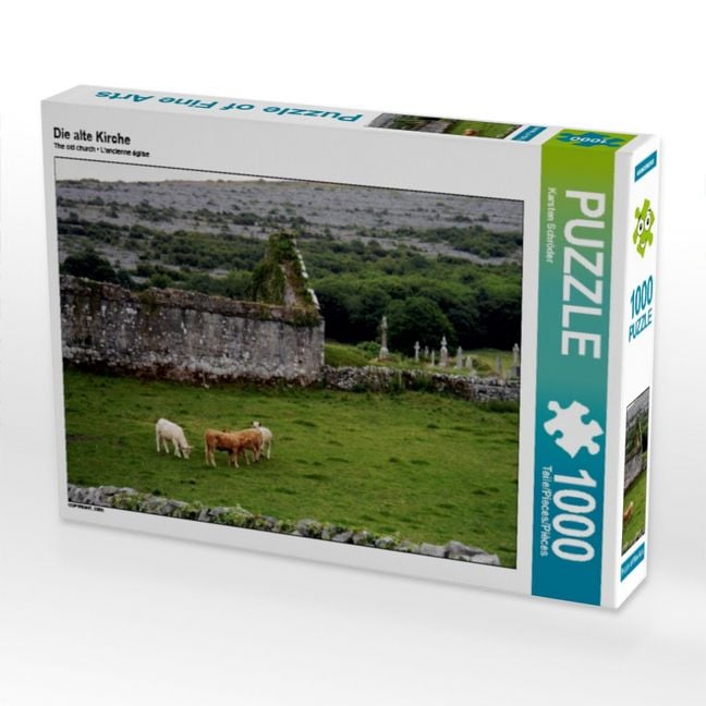 Produktbild: CALVENDO Puzzle Die alte Kirche | 1000 Teile Lege-Gr&ouml;&szlig;e 64x48cm Foto-Puzzle f&uuml;r gl&uuml;ckliche Stunden