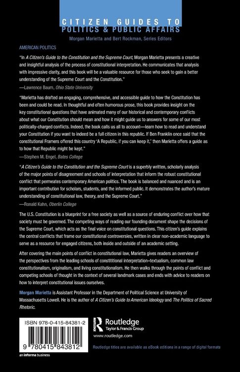 Produktbild: A Citizen's Guide to the Constitution and the Supreme Court