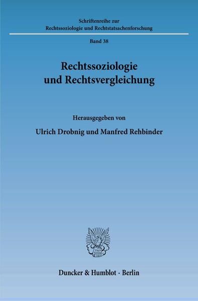 Produktbild: Rechtssoziologie und Rechtsvergleichung.
