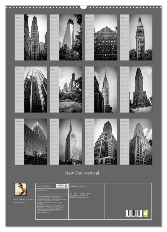 Produktbild: New York Vertical (Wandkalender 2026 DIN A2 hoch), CALVENDO Monatskalender
