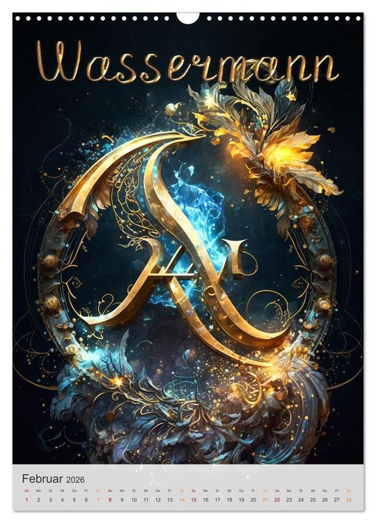 Produktbild: Fantasievolle Sternzeichen (Wandkalender 2026 DIN A3 hoch), CALVENDO Monatskalender