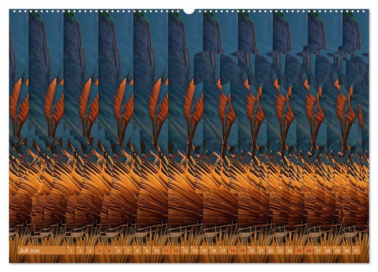 Produktbild: Magische Bilder - fantastische Stereogramme (hochwertiger Premium Wandkalender 2026 DIN A2 quer), Kunstdruck in Hochglanz