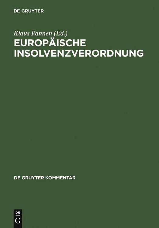 Produktbild: Europ&auml;ische Insolvenzverordnung