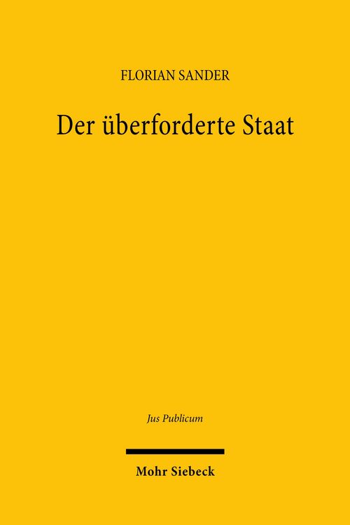 Produktbild: Der &uuml;berforderte Staat