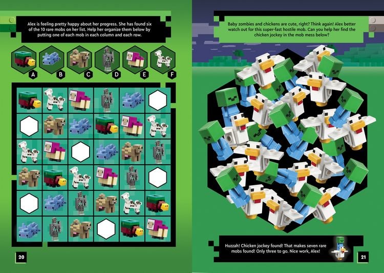 Produktbild: LEGO&reg; Minecraft&reg; - Suche nach dem seltenen Mob - Mein Wimmel-Stickerspa&szlig;