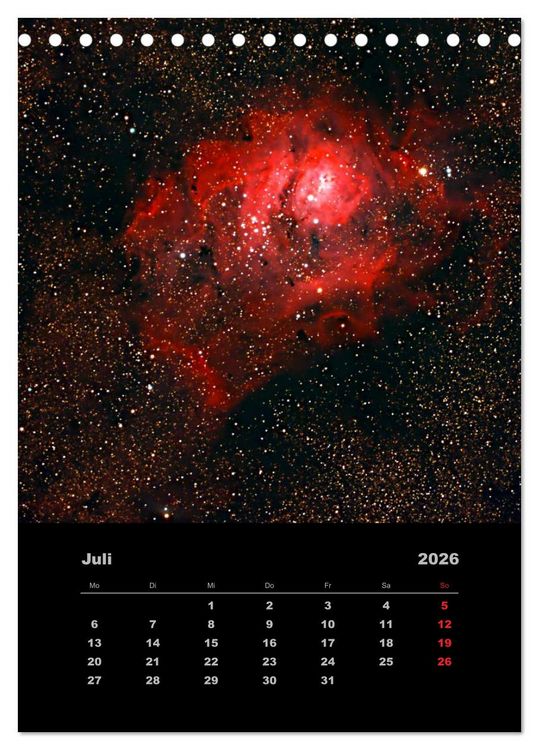Produktbild: Wunderbares Universum (Tischkalender 2026 DIN A5 hoch), CALVENDO Monatskalender