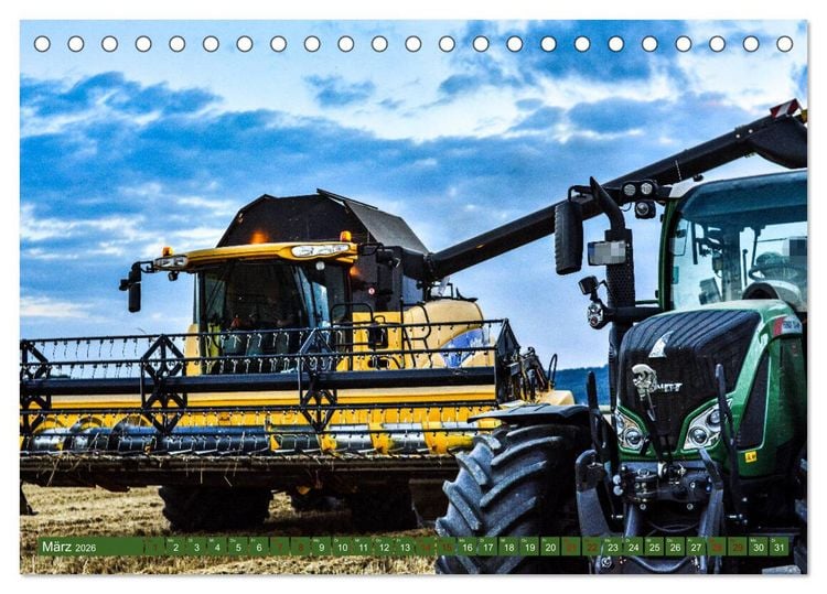 Produktbild: Landwirtschaft - Giganten im Kornfeld (Tischkalender 2026 DIN A5 quer), CALVENDO Monatskalender