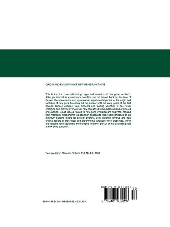 Produktbild: Origin and Evolution of New Gene Functions