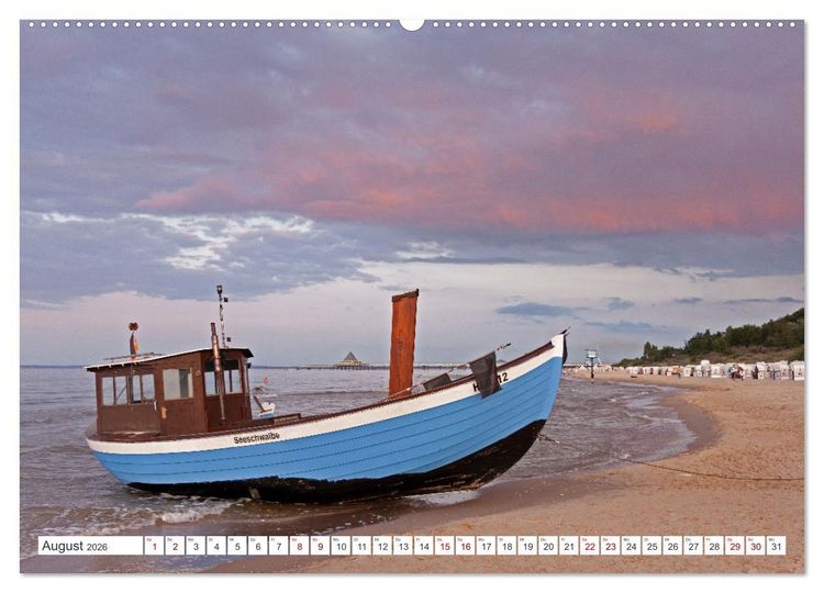 Produktbild: Insel Usedom - Wellen, Strand und mehr (hochwertiger Premium Wandkalender 2026 DIN A2 quer), Kunstdruck in Hochglanz