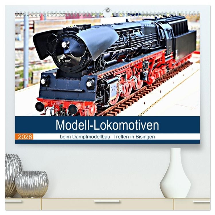 Produktbild: Modell-Lokomotiven beim Dampfmodellbau - Treffen in Bisingen (hochwertiger Premium Wandkalender 2026 DIN A2 quer), Kunstdruck in Hochglanz