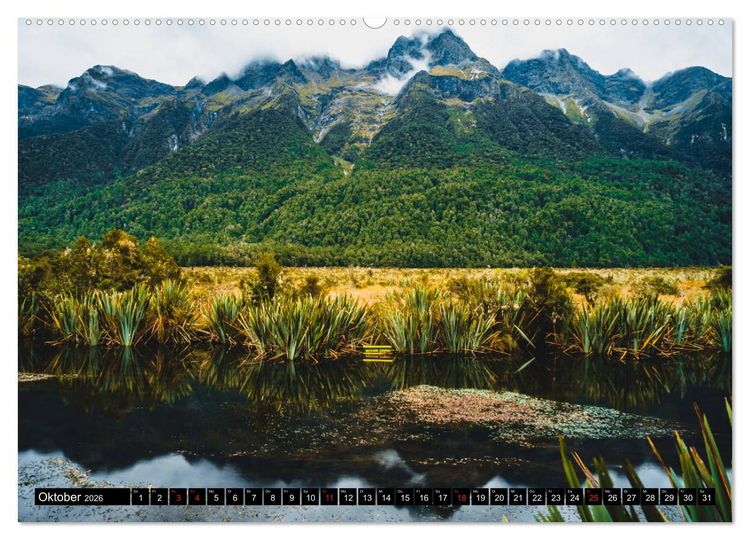 Produktbild: Neuseeland - Die sch&ouml;nsten Orte der Nord- und S&uuml;dinsel (hochwertiger Premium Wandkalender 2026 DIN A2 quer), Kunstdruck in Hochglanz
