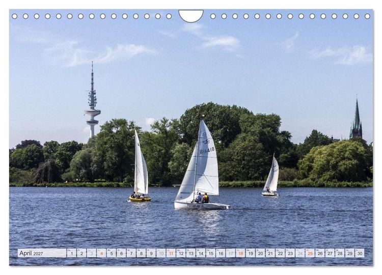 Produktbild: Hansestadt Hamburg (Wandkalender 2027 DIN A4 quer), CALVENDO Monatskalender