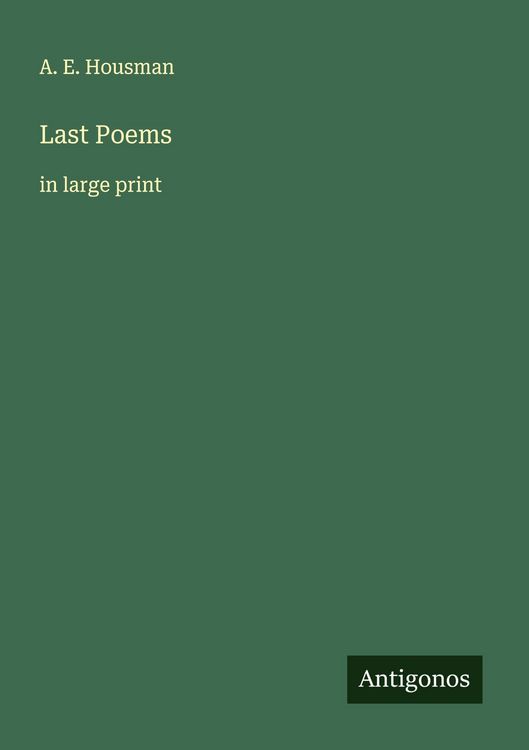 Produktbild: Last Poems
