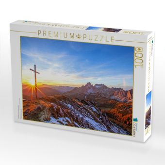 Produktbild: CALVENDO Puzzle Gipfelkreuz im Sonnenlicht | 1000 Teile Lege-Gr&ouml;&szlig;e 64x48cm Foto-Puzzle f&uuml;r gl&uuml;ckliche Stunden
