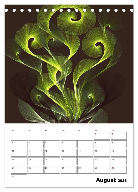 Produktbild: Zauberhaftes Textildesign (Tischkalender 2026 DIN A5 hoch), CALVENDO Monatskalender