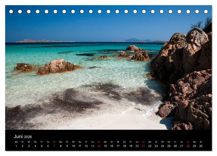 Produktbild: Sardinien Costa Smeralda und der Norden (Tischkalender 2026 DIN A5 quer), CALVENDO Monatskalender
