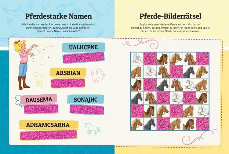 Produktbild: Bibi und Tina Mein verhextes R&auml;tselbuch I Mit Geheimlupe zum eigenst&auml;ndigen L&ouml;sen