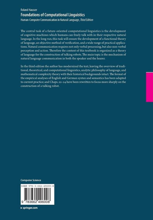Produktbild: Foundations of Computational Linguistics