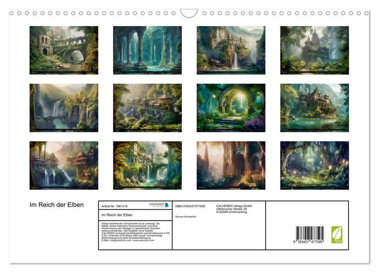 Produktbild: Im Reich der Elben (Wandkalender 2026 DIN A3 quer), CALVENDO Monatskalender