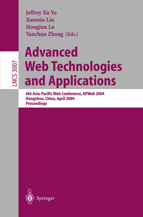 Produktbild: Advanced Web Technologies and Applications