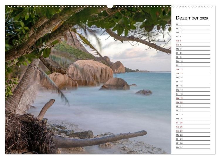Produktbild: Seychellen: La Digue und Mah&eacute; - zwei Trauminseln (Wandkalender 2026 DIN A2 quer), CALVENDO Monatskalender