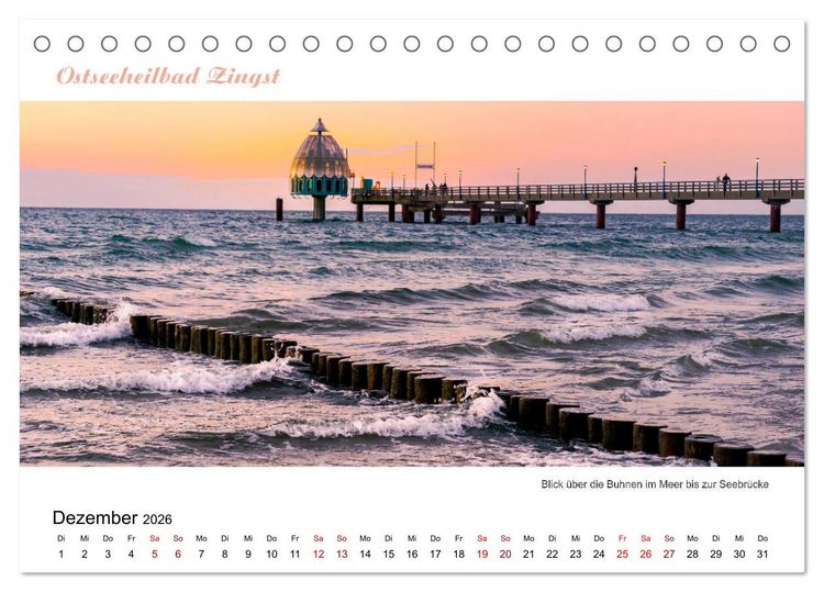Produktbild: Panorama-Blick Fischland-Darss-Zingst (Tischkalender 2026 DIN A5 quer), CALVENDO Monatskalender
