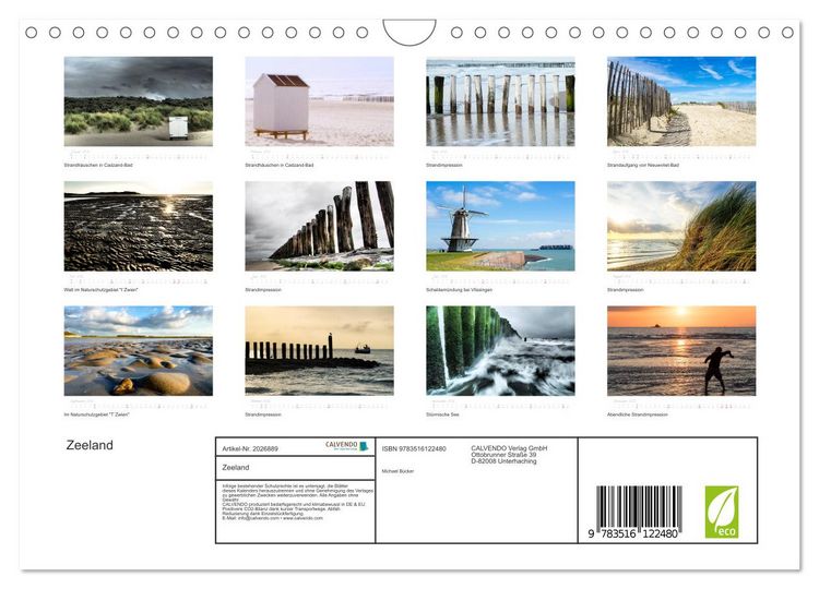 Produktbild: Zeeland (Wandkalender 2026 DIN A4 quer), CALVENDO Monatskalender