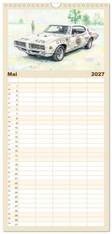 Produktbild: Familienplaner 2027 - Steroide auf vier R&auml;dern mit 5 Spalten (Wandkalender, 21 x 45 cm) CALVENDO